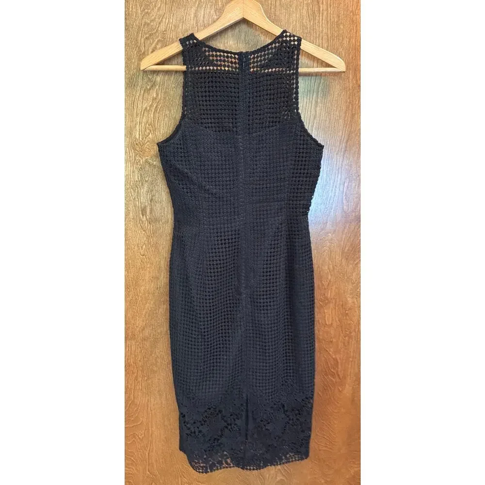 White House Black Market Crochet Sheath Dress sz 4